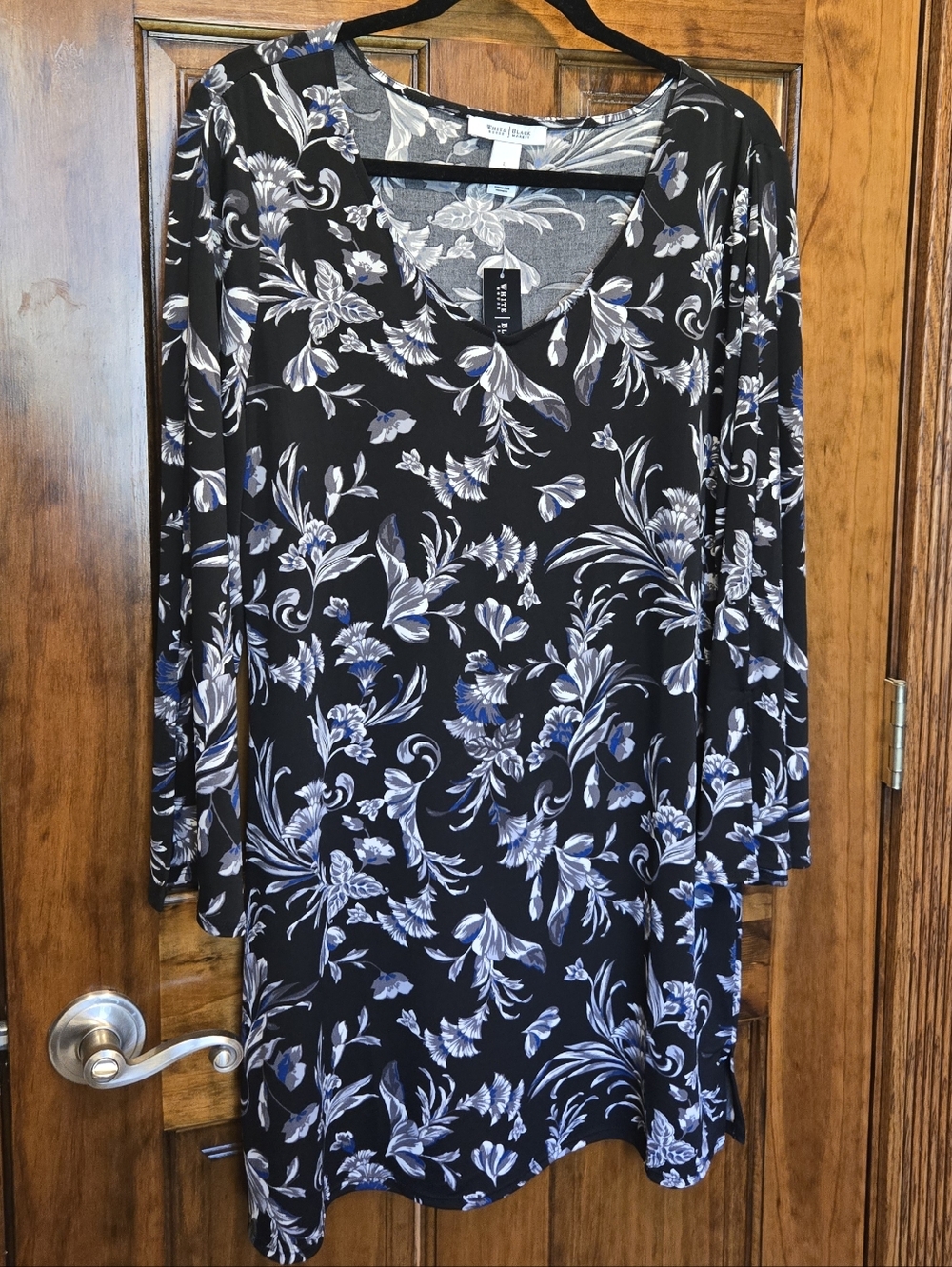 WHBM Rivera Floral Split Sleeve Tunic NWT Large
